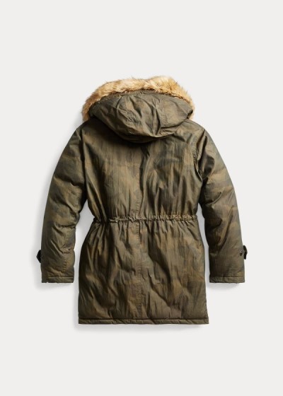 Ralph Lauren Faux-Fur-Trim Camo Parka Herre Danmark (DYHKQ3069)